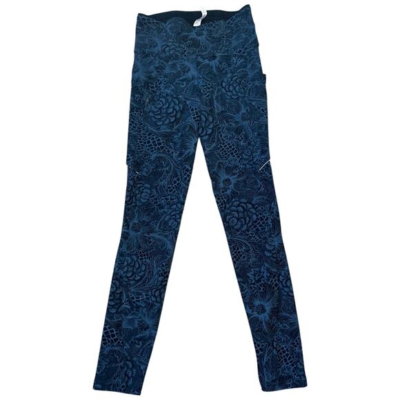 NWOT Rare Lululemon Run On Tight 25" Multi Pocket Nouveau Mach Blue Black Size 2 - Picture 14 of 15